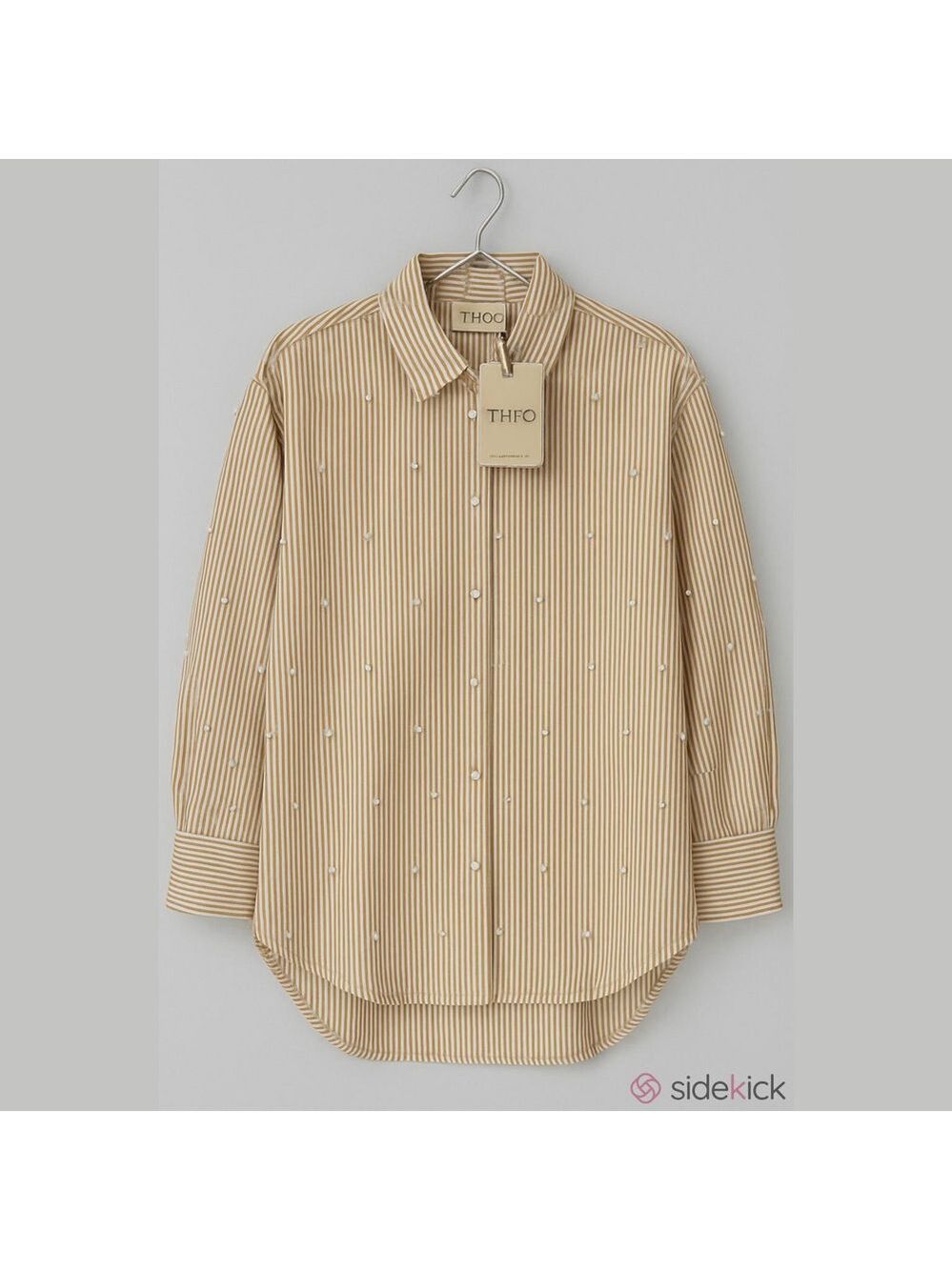 THEO The Label Sand Pearl Echo Shirt NWT